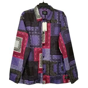 Wesc Coach Patchwork Bandana Jacket Paisley‎ Purple Mens XXL Womens XXXL NWT